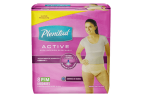 Roupa Intima Descartavel Plenitud Femme P/M com 8 unidades