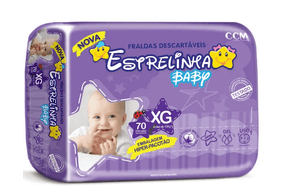 Fralda Estrelinha Hiper XG c/70 Unidades