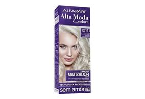 Tintura Alta Moda E Colore Corretor Matizador Louro Platina Cinza 12.111