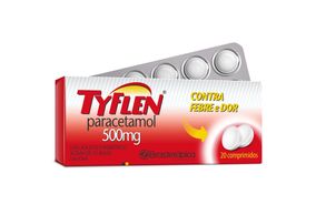 Tyflen Paracetamol 500mg 20 comprimidos Brasterapica