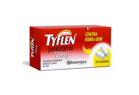 Tyflen Paracetamol 750mg 20 comprimidos Brasterapica