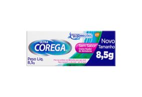 Fixador De Dentadura Corega Ultra Creme Tripla Ação Sem Sabor 8,5g