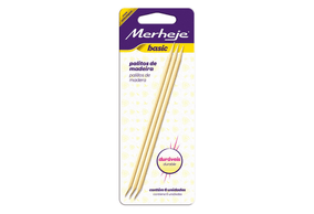 Palito Madeira Unhas Merheje Basic Com 6 unidades
