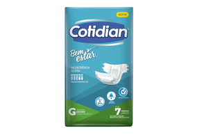 Fralda Adulto Cotidian Bem Estar Confort Plus G 7 unidades