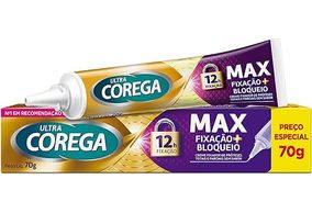 Creme Fixador de Dentadura Ultra Corega Max Fixação Sem Sabor 70g