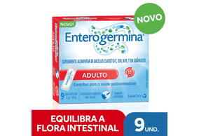 Probiótico Enterogermina Adulto Sabor Laranja 9 sachês