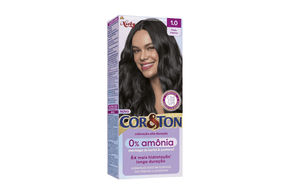 Tintura Cor&Ton Niely 0% Amônia 1.0 Preto Intenso