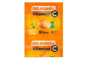 Melagrião Sabor Laranja 5 pastilhas com Açucar