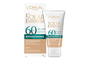 Protetor Solar Facial Antioliosidade FPS 60 L'Oreal Expertise Pele oleosa Cor 1.0 40g