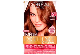Tintura Imedia Coloração Creme Castanho Claro Dourado 5.3