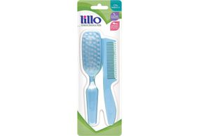 Kit Lillo Escova e Pente de Cabelo cor Azul