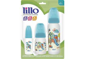 Kit Mamadeira Evolução Divertida Miniform Azul com 3 Unidades (Diversas Estampas)