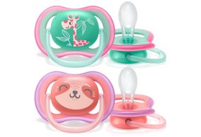 Chupeta Philips Avent Ultra Air +18 Meses Rosa com 2 unidades