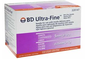 Agulha para Caneta Aplicadora de Insulina BD Ultra-Fine 5mm com 100 unidades