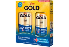 Kit Niely Gold Liso Pleno Shampoo 300mL+Condicionador 200mL