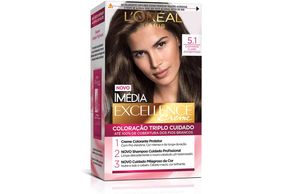 Tintura Imedia Coloração Creme Castanho Claro Acinzentado 5.1