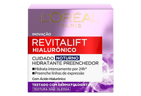Creme Facial Loreal Revitalift Hialuronico Noturno 50Ml