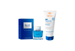 Kit Presente para Homem Antonio Banderas Blue Seduction Masculino Eau de Toilette 100ml + Darrow Nutriol Loção Hidratante Corporal sem Perfume 200ml