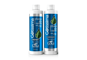 Kit Gota Dourada Shampoo + Condicionador Chuvisco de Alga Marinha com 300ml