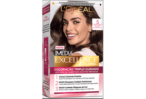 Tintura Imedia Excellence Coloração Creme Castanho Claro 5
