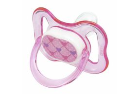 Chupeta Kuka Color Ortodôntica Decorada Rosa Tamanho 1