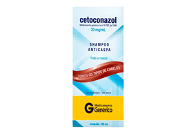 Cetoconazol Nativita Farmacêutica 20mg/mL Caixa com 1 Frasco com 100mL de Shampoo Nativita Genérico