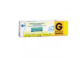 Sulfato de Neomicina + Bacitracina 5MG/G + 250UI/G Pomada dermatológica - Bisnaga com 15 g