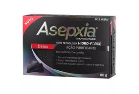 Asepxia Detox Sabonete Em Barra 80g