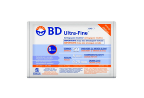 Seringa Para Insulina Bd Ultra-Fine 50Ui Agu 6Mm Com 10 unidades