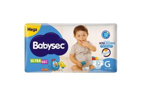 Fralda Babysec Ultrasec Mega G Galinha Pintadinha 32 unidades