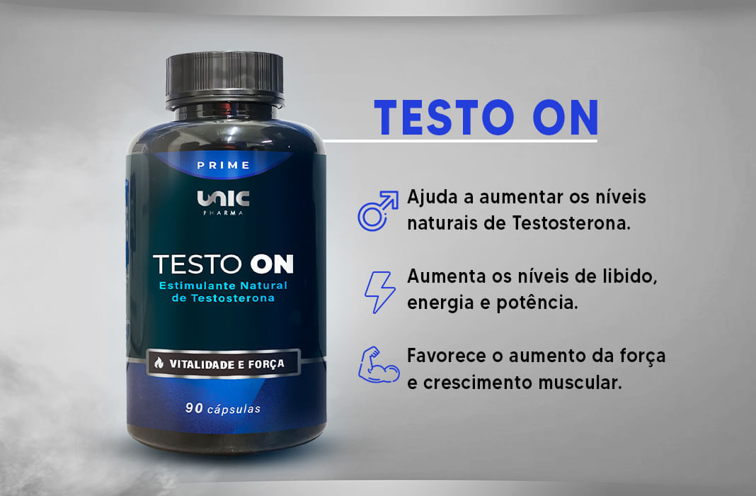 Testo On: Estimulante de Testosterona - 90 Caps