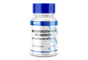 Hexanicotinato de Inositol (Vitamina B3 no Flushing)   500mg 60 Cápsulas