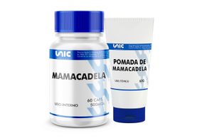 Kit Mamacadela 500mg 60 Caps + Pomada De Mamacadela Para Vitiligo 20% 60g