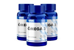 Kit Óleo de Peixe 1000mg (Ômega 3) 3 frascos de 60 Cáps