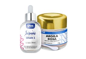 Sérum Facial 10 em 1 30ml + Máscara de Argila Rosa   60g