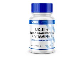UC II + Ácido Hialurônico + Vit C (Para Articulação) - 30 cáps