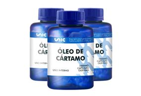 Kit Óleo de Cártamo 1g  3 Frascos de 120caps