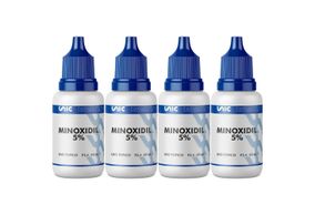 Kit 4 frascos de Minoxidil 5% com 60ml
