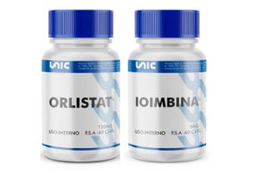 Kit Orlistat 120mg 60 Caps + Ioimbin 5mg 60 Caps