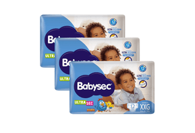 Kit 3 Fraldas Babysec Ultrasec Jumbo Galinha Pintadinha XXG com 12 unidades