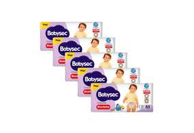 Kit 5 Fraldas Babysec Shortinho Pants Galinha Pintadinha Premium M com 30 unidades