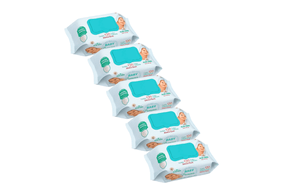 Kit 5 Toalhas Umedecidas Marigold Premium com 120 unidades