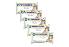 Kit 5 Toalhas Umedecidas Personalidade Baby com 20 unidades