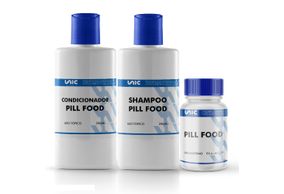 Kit Shampoo Pill Food + Condicionador Pill food 200ml (cada) + 60 cáps