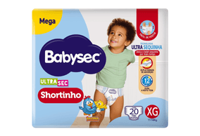 Fralda Babysec Ultrasec Shortinho Mega XG 20 Unidades