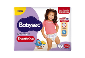 Fralda Babysec Premium Shortinho Hiper XXXG 32 Unidades