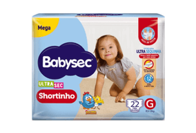 Fralda Babysec Ultrasec Shortinho Mega G 22 Unidades