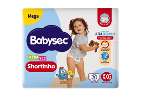 Fralda Babysec Ultrasec Shortinho Mega XXG 20 Unidades