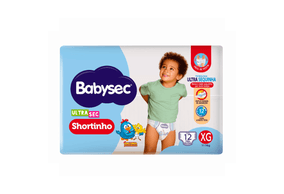 Fralda Babysec Ultrasec Shortinho Jumbinho XG 12 Unidades