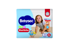Fralda Babysec Ultrasec Shortinho Jumbinho XXG 12 Unidades
